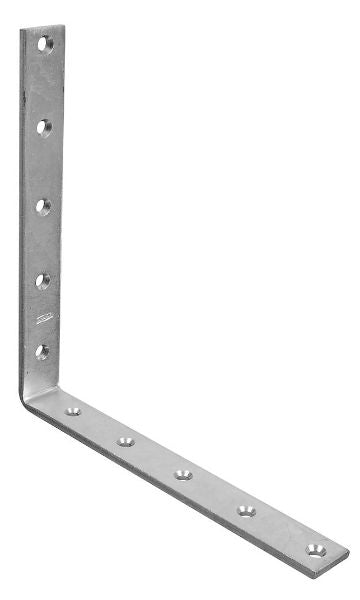 National Hardware® N220-186 Corner Iron, 10" x 1-1/4", Zinc Plated