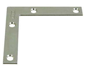 National Hardware® N266-528 Flat Corner Iron, 3" x 1/2", Zinc Plated