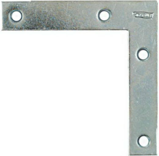 National Hardware® N266-569 Flat Corner Iron, 4" x 3/4", Zinc Plated