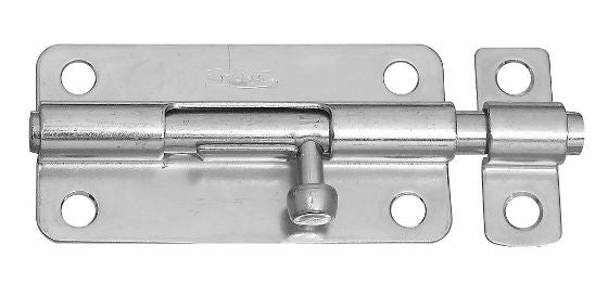 National Hardware® N151-654 Barrel Bolt with Screws, 4", Zinc Plated
