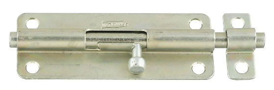National Hardware® N151-738 Barrel Bolt with Screws, 5", Zinc Plated