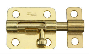 National Hardware® N151-480 Barrel Bolt with Screws, 2-1/2", Dull Brass