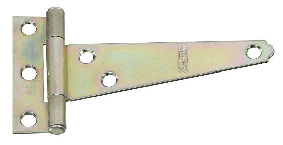 National Hardware® N128-587 Light T Hinge with Screws, 4", Zinc 2-Pack