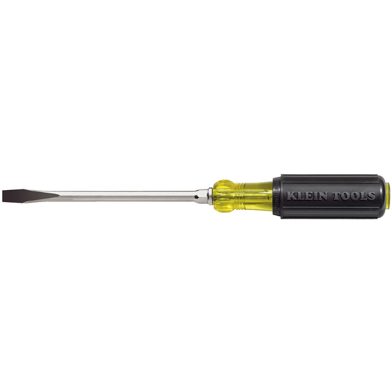 Klein Tools 602-6 Cushion Grip Keystone-Tip Screwdriver, Round-Shank, 5/16" x 6"