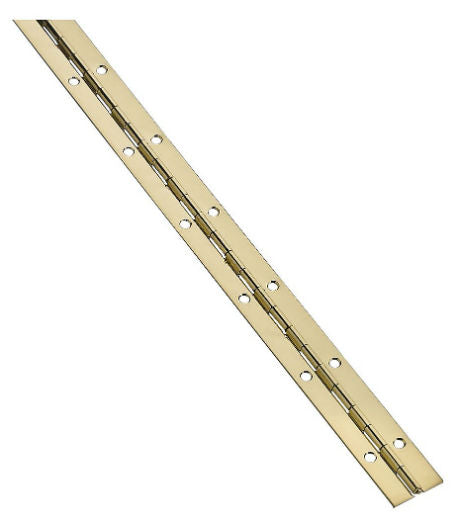 National Hardware N148-353 Continuous Hinge, 1-1/16" x 48", Brass