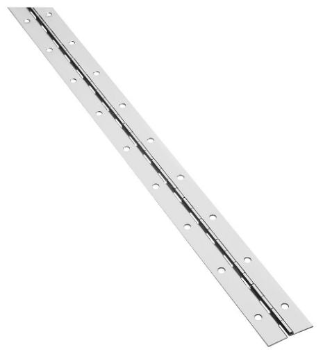 National Hardware N148-320 Continuous Hinge, 1.5" x 48", Nickel