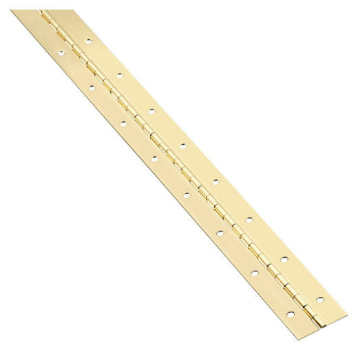 National Hardware® N148-155 Continuous Hinge, 1-1/2" x 30", Bright Brass