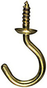 National Hardware® N119-644 Cup Hooks, 3/4", Solid Brass, 5-Pack