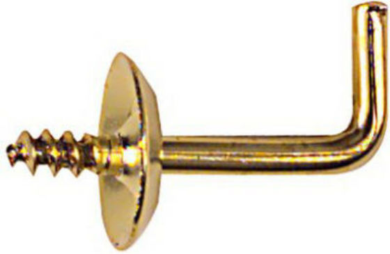 National Hardware® N120-006 Shoulder Hook, 1", Solid Brass, 3-Pack