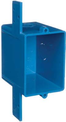 Carlon ENT Quick Connect Blue Smurf Switch & Outlet Box, Single Gang