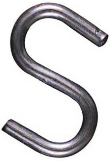 National Hardware® N121-574 Heavy Open S Hook, 1", Zinc Plated, 6-Pack