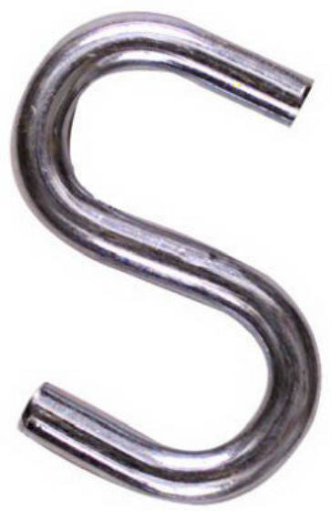 National Hardware® N121-665 Heavy Open S Hook, 2", Zinc Plated, 2-Pack