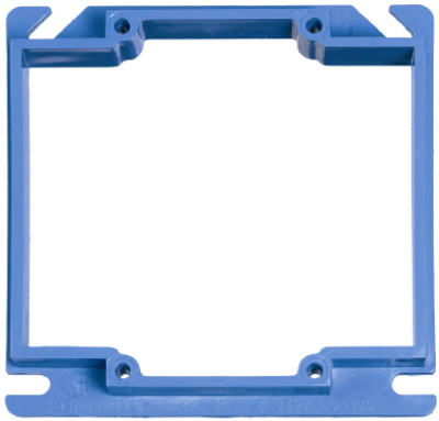 Carlon A420RR Two Gang Outlet Boxes & Covers, 4" Square, 1/2" Rise PVC