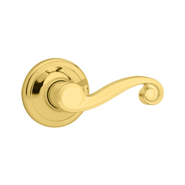 Kwikset® 788LL-RH-3-CP Signature Lido Right-Handed Dummy Lever, Polished Brass
