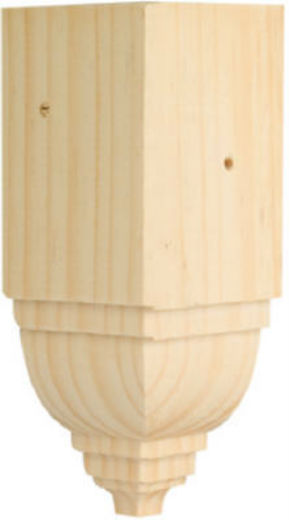 Waddell ICTB-52 Inside Crown Trim Pine Block Moulding, 6.75" x 3.25" x 3.25"