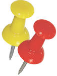 Hillman Fasteners 122643 Plastic Push Pins, Assorted, Pack 16