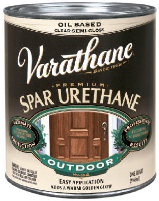 Varathane 9241H Exterior Oil Based Premium Spar Urethane, Gloss, Quart