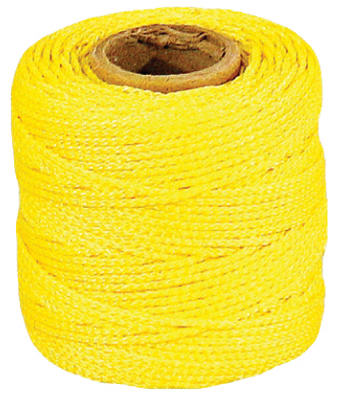 Wellington 13351 Braided Nylon Chalk & Mason Line, #1 x 250', Gold