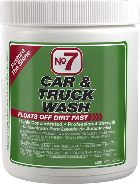 NO7® 16140 Car & Truck Wash Powder, 8 Oz, Concentrate