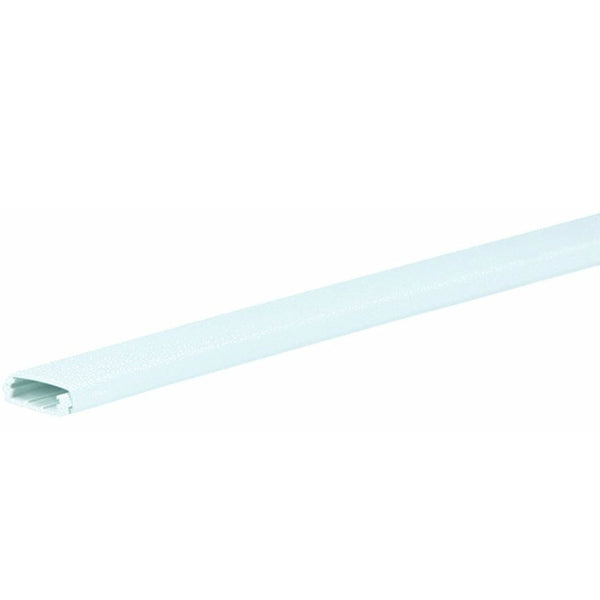 Wiremold® NMW1 Nonmetallic Raceway Wire Channel, Plastic, 5', White
