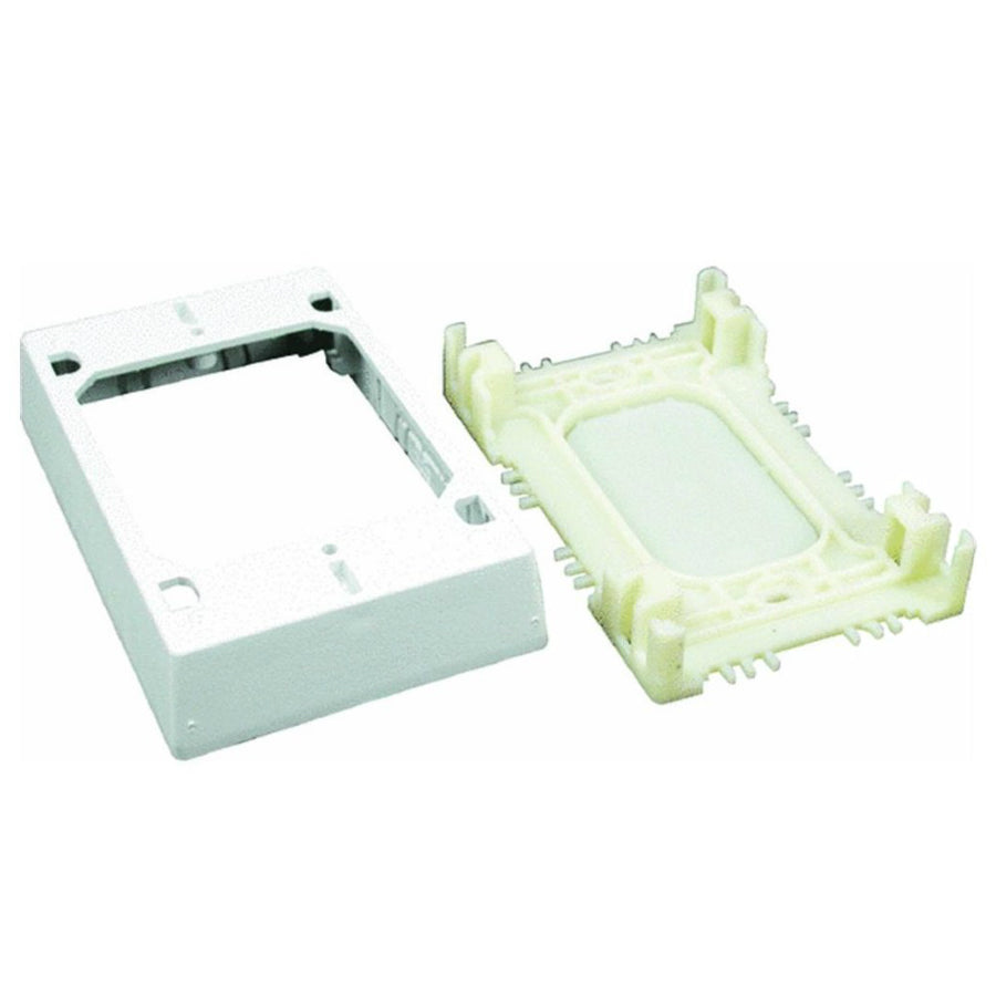 Wiremold® NMW2 Nonmetallic Single Gang Raceway Switch/Outlet Box, Plastic, White