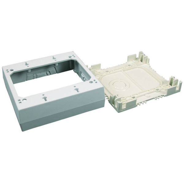 Wiremold® NMW3-2 Raceway 2-Gang Outlet/Switch Box, Plastic, White