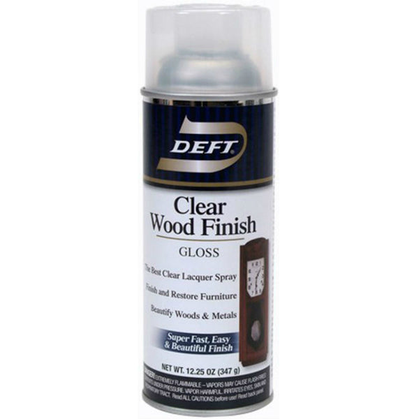 Deft® DFT011S/54 Clear Wood Finish Lacquer Spray, 13 Oz Aerosol, Semi-Gloss