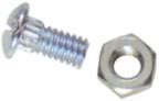National N280-875 Steel Ribbed Neck Bolts & Nuts, 1/4" - 20 x 1/2", 12-Pack