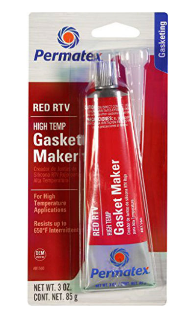 Permatex® 81160 High-Temp Red RTV Silicone Gasket, 3 Oz