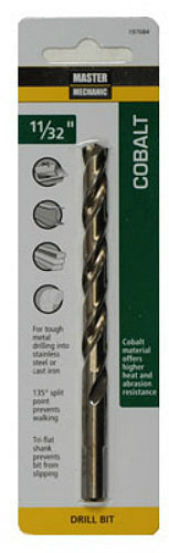 Master Mechanic 197684 Jobber Length Cobalt Drill Bit, 11/32" x 4-3/4", Steel