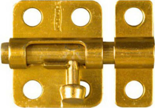 National Hardware® N151-266 Window Bolt with Screws, 2", Dull Brass