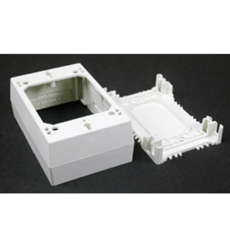 Wiremold® NMW35 Raceway Extra Deep Switch/Outlet Box, Plastic, White