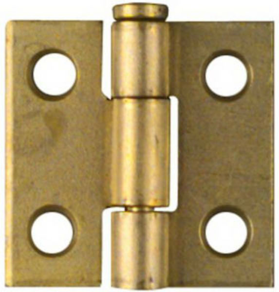 National Hardware® N141-622 Light Narrow Hinge, 1"x1", Dull Brass, 2-Pack