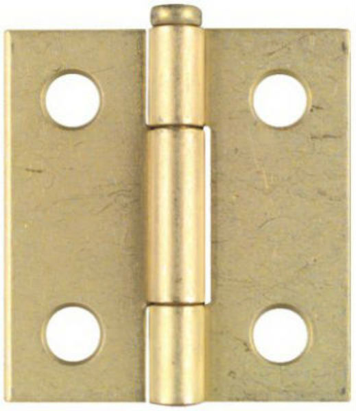 National Hardware® N141-754 Light Narrow Hinge, 1.5"x1-7/16", Dull Brass, 2-Pack