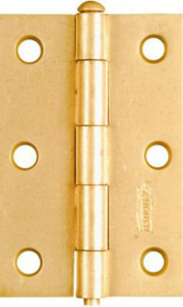 National Hardware® N142-067 Light Narrow Hinge, 3"x2", Dull Brass, 2-Pack