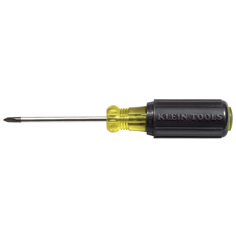 Klein Tools 603-3 Cushion-Grip Philips Screwdriver, #1, Round Shank, 3"