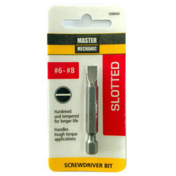 Master Mechanic 198666 Thick Blade Slotted Screwdriver Bit