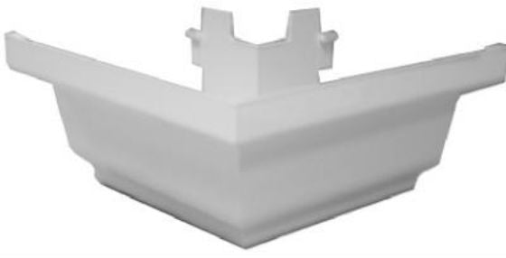 Genova AW103BK Repla K Outside 90-Degree Gutter Corner, White