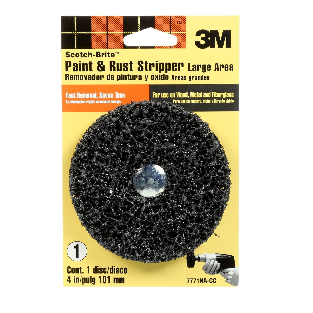 Scotch-Brite 7771NA Paint & Rust Stripper, 4" Dia