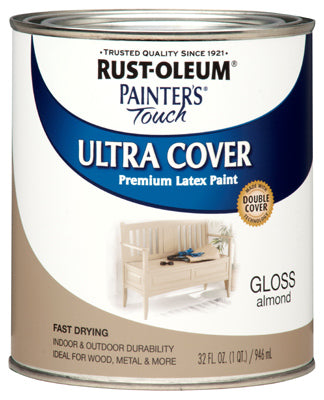 Rust-Oleum® Painter's® Touch Ultra Cover Gloss Latex Paint, 1 Qt, Almond
