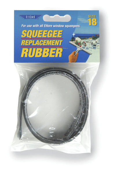Ettore® 20018 Squeegee Replacement Rubber, For Sizes Up To 18"
