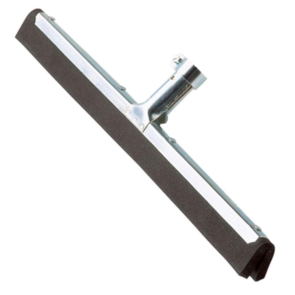 Ettore® 61018 Wipe ‘n Dry Floor Squeegee w/ Black Closed Cell Foam Rubber, 18"
