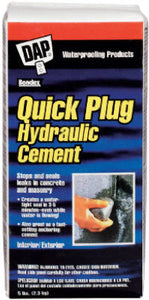 Dap® 14084 Quick Plug® Hydraulic & Anchoring Cement, 2.5 Lbs, Gray