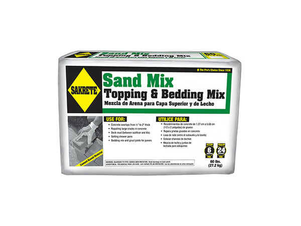 Sakrete 65306217 Topping & Bedding Sand Mix, 60 Lb