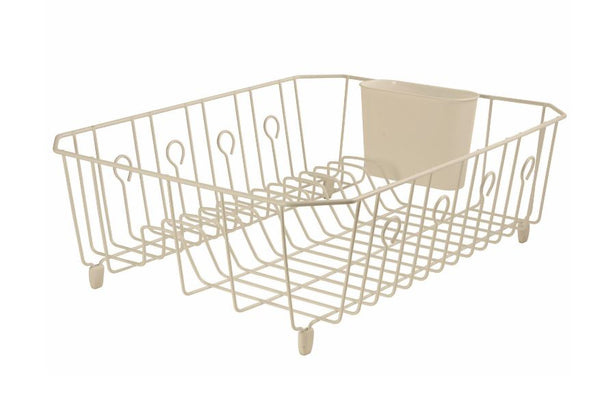 Rubbermaid 6032-AR-BISQU Microban Coated Wire Dish Drainer, Large, Bisque