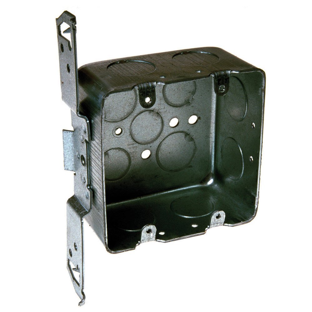 RACO® 685 TS Bracket 2 Gang Square Switch Box, 4" X 2-1/8" Deep