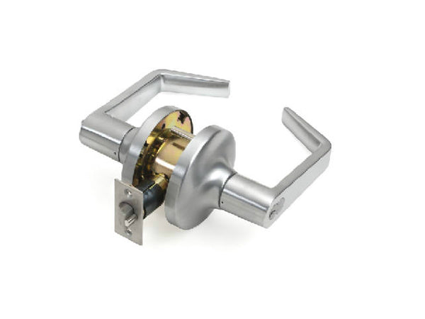 Tell CL100011 Commercial Grade 2 Door Entry Lever Lock, Brushed Chrome