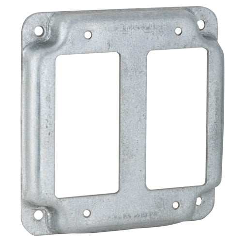 RACO® 809C Double Ground Fault Interrupter Receptacle Box Cover, 4"