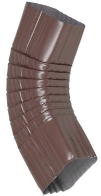 Amerimax 3326519 Galvanized Steel Side Elbow, 2" x 3", Brown