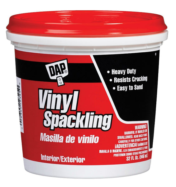Dap® 12132 Heavy Duty Vinyl Spackling Paste, 1 Qt